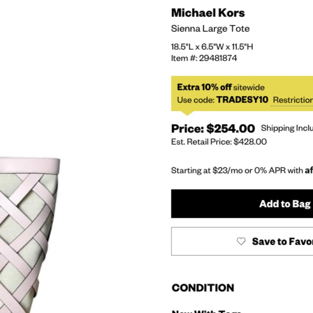Authentic Michael Kors Light Pink Sienna Large Tote - Picture 16 of 16
